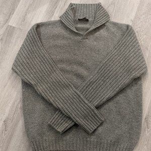 Loro Piana Gray Open Turtleneck Men's Sweater Cashmere Men's Medium